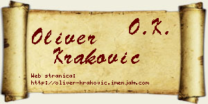 Oliver Kraković vizit kartica